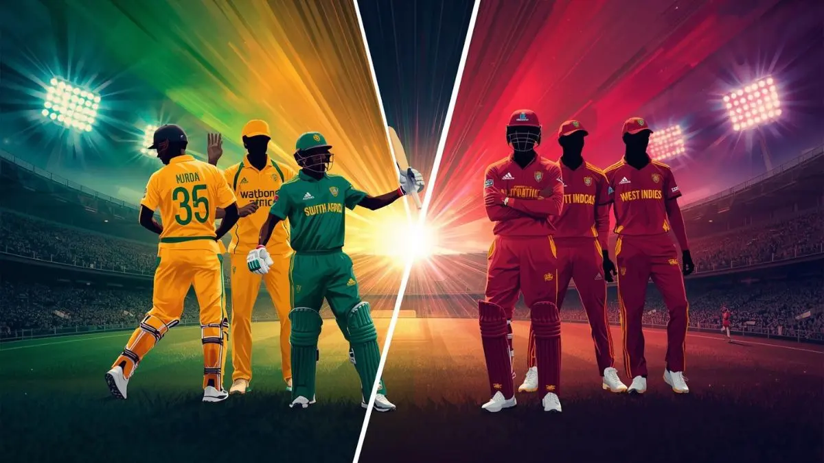 South Africa National Cricket Team vs West Indies Cricket Team Standings
